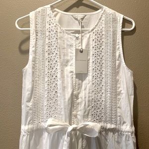 New with Tags Lucky Brand White Eyelet Dress XS